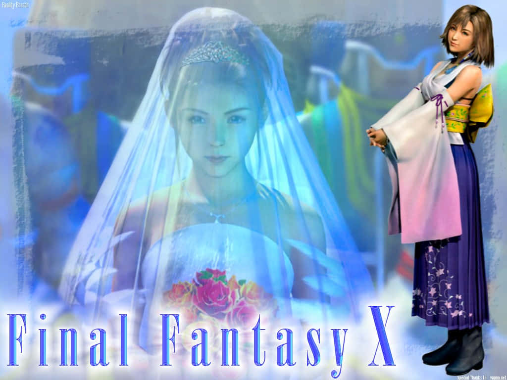 Final Fantasy X, Yuna, bridal gown, SD Desktop Wallpaper