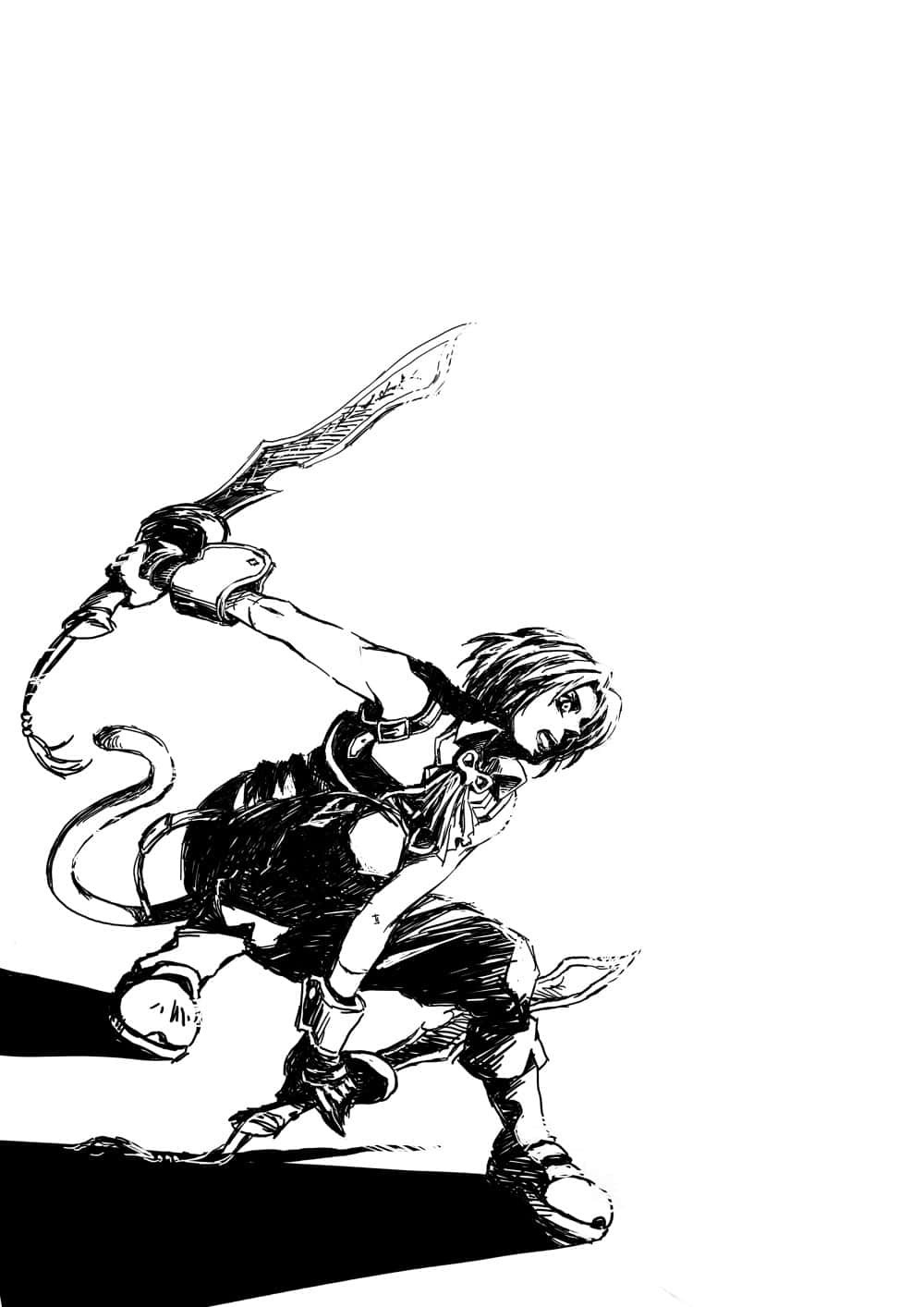 Final Fantasy, Zidane Tribal, black and white, HD Phone Wallpaper