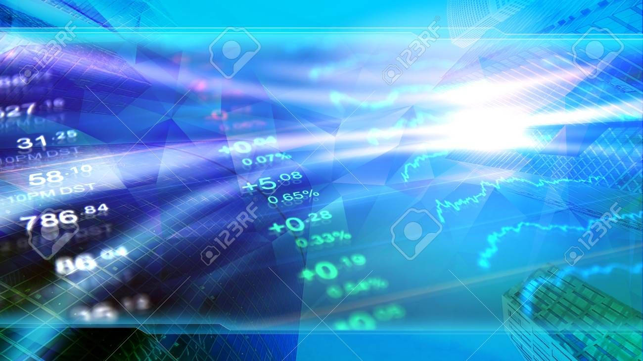 Finance, glowing graphs, futuristic blue and purple cybernetic space, HD Desktop Wallpaper