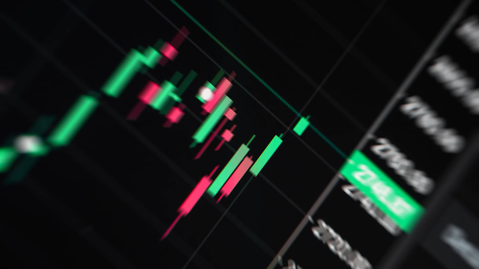 forex chart, green candlesticks, red candlesticks, Full HD Desktop Wallpaper