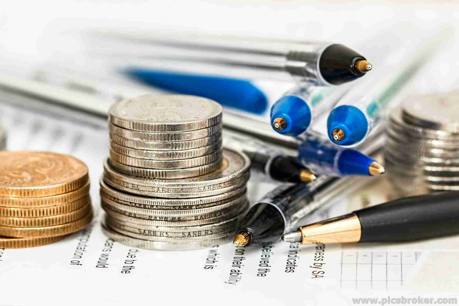 silver coins, gold coins, financial documents, Full HD Desktop Wallpaper