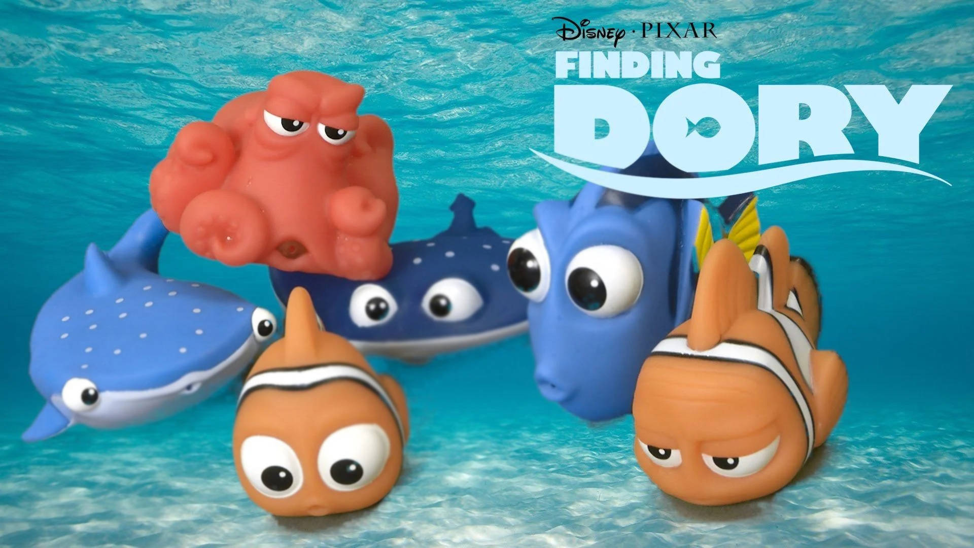 Finding Dory, bath squirters, underwater scene, Full HD Desktop Wallpaper