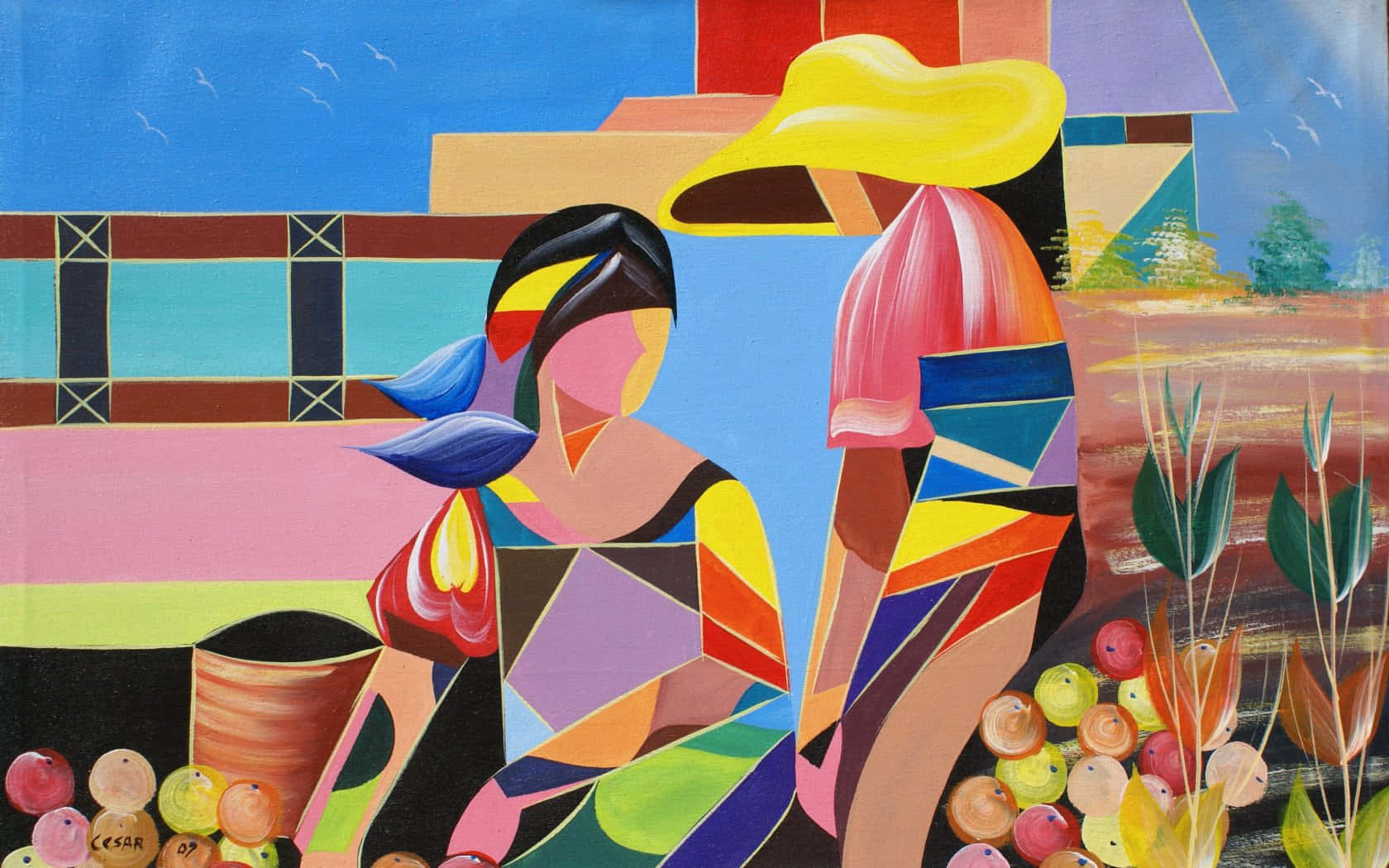 fine arts, 1680 x 1050, geometric painting, HD Desktop Wallpaper
