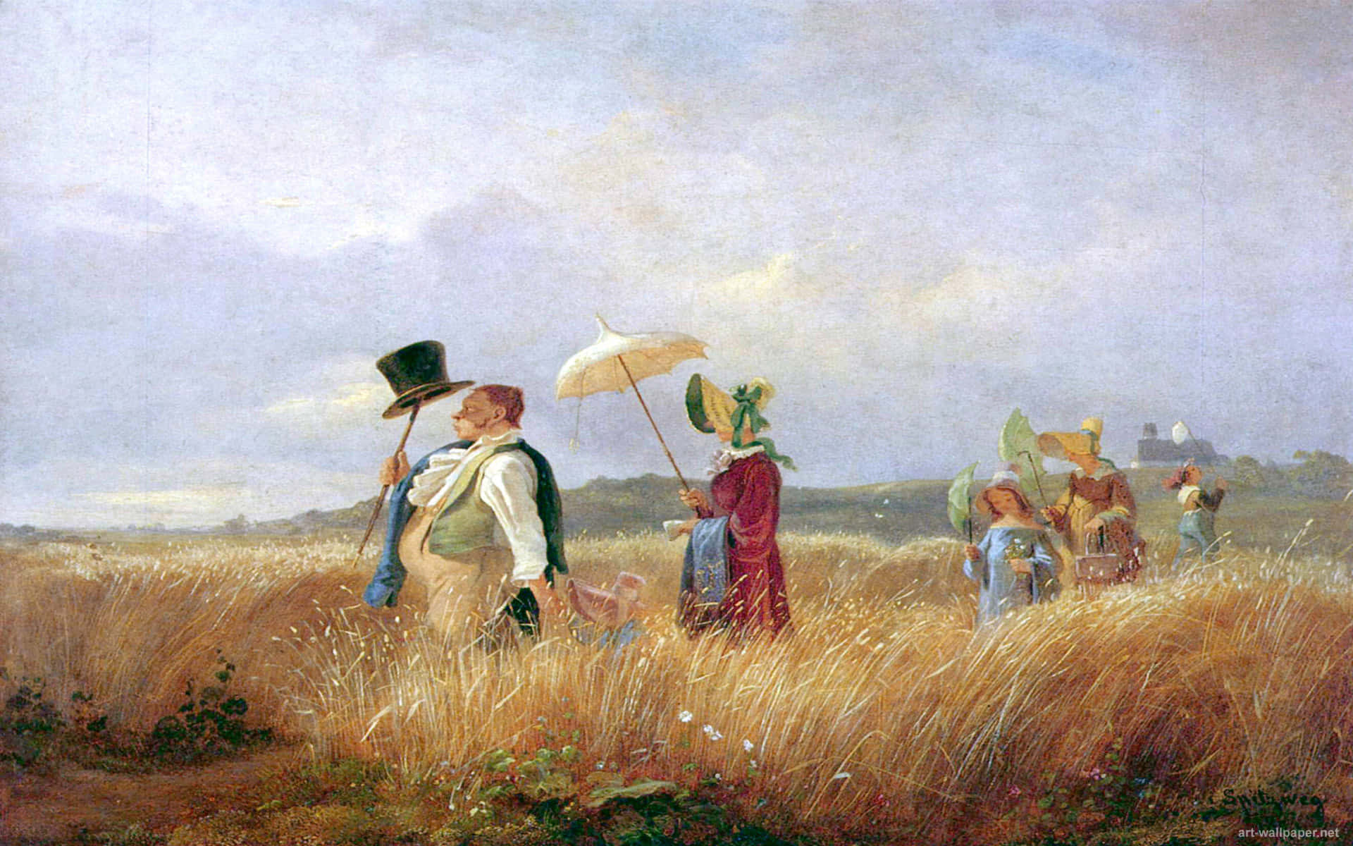 Fine Arts, 1920 x 1200, golden grass, Full HD Desktop Wallpaper
