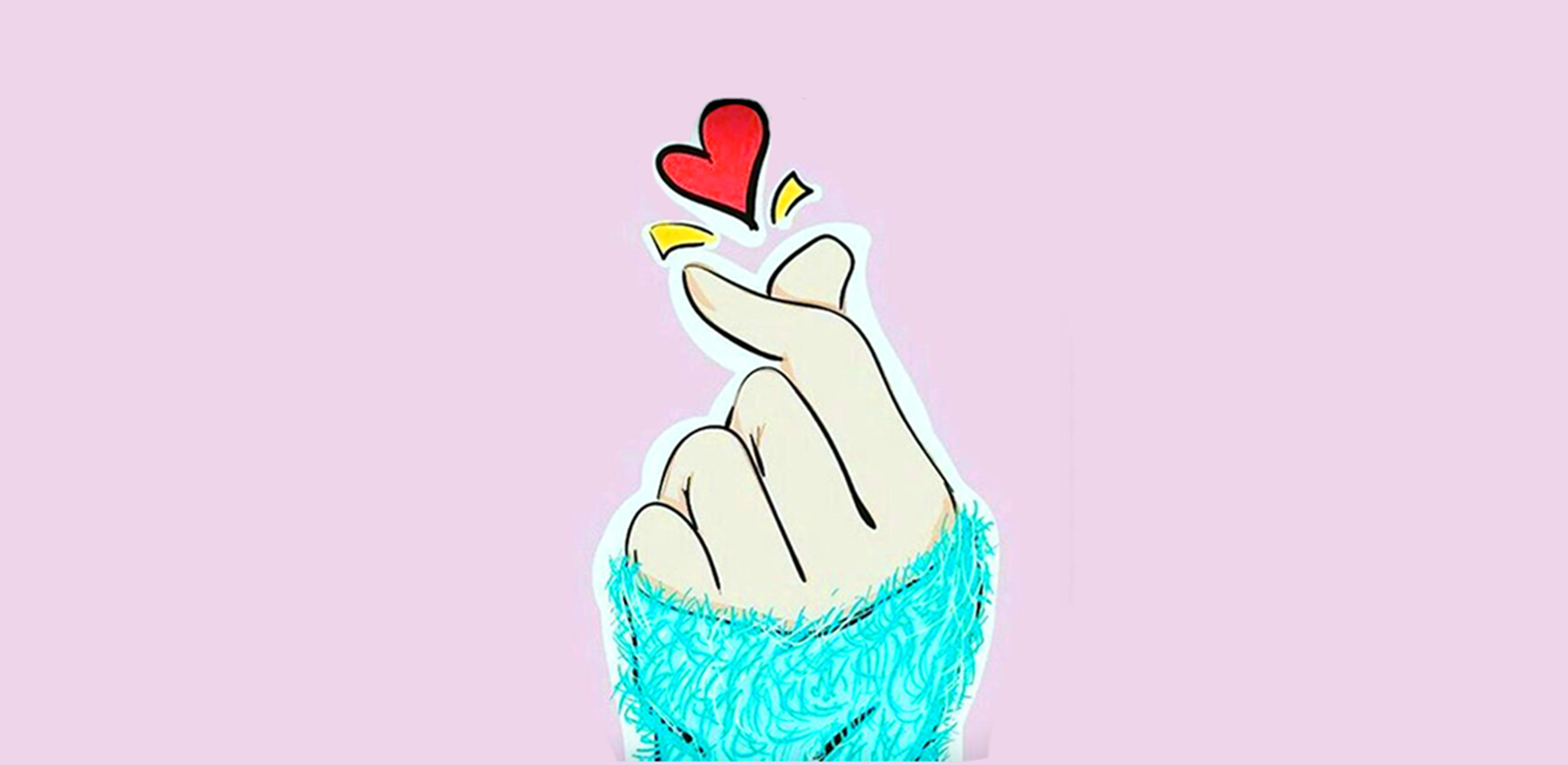 pastel, Korean, blue fuzzy sleeve, 2K Desktop Wallpaper