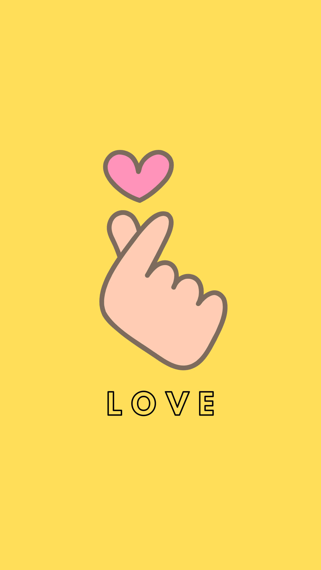Finger Heart, love gesture, pink heart, Full HD Phone Wallpaper