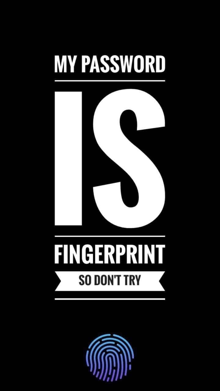 Fingerprint, black background, glowing blue fingerprint icon, HD Phone Wallpaper