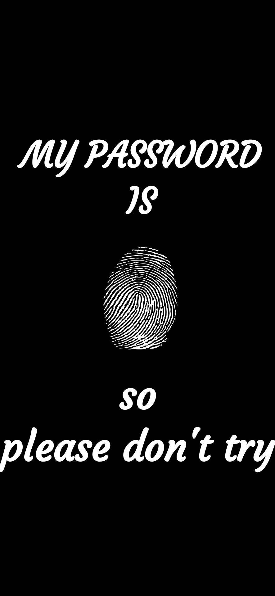 black background, white text, fingerprint graphic, Full HD Phone Wallpaper
