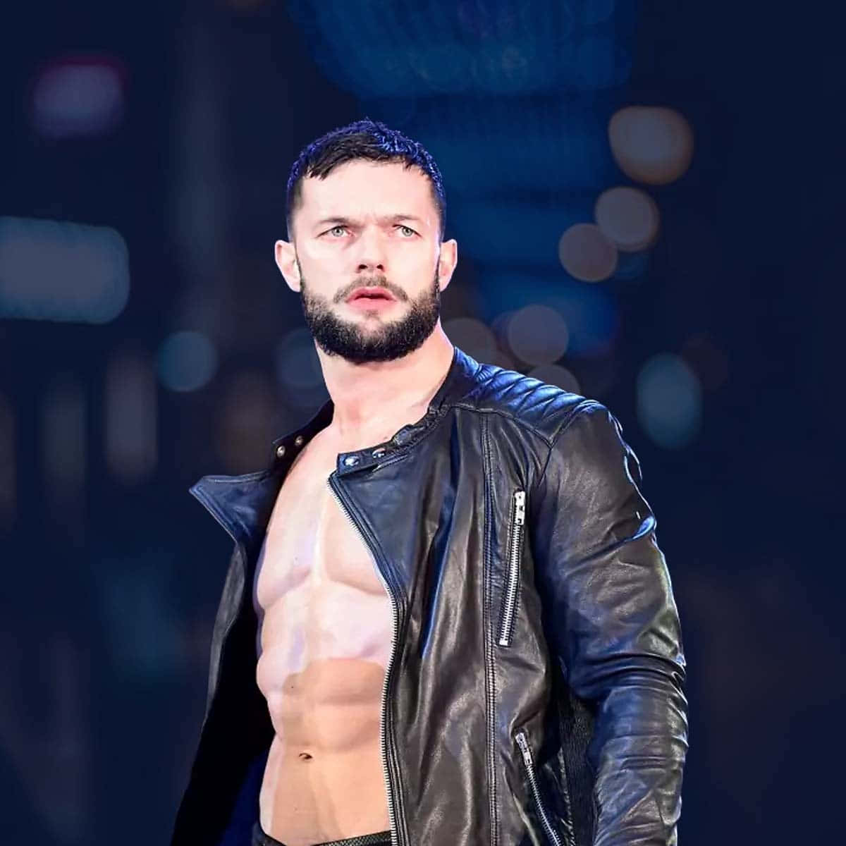 Finn Balor, black leather jacket, beard, SD Desktop Wallpaper