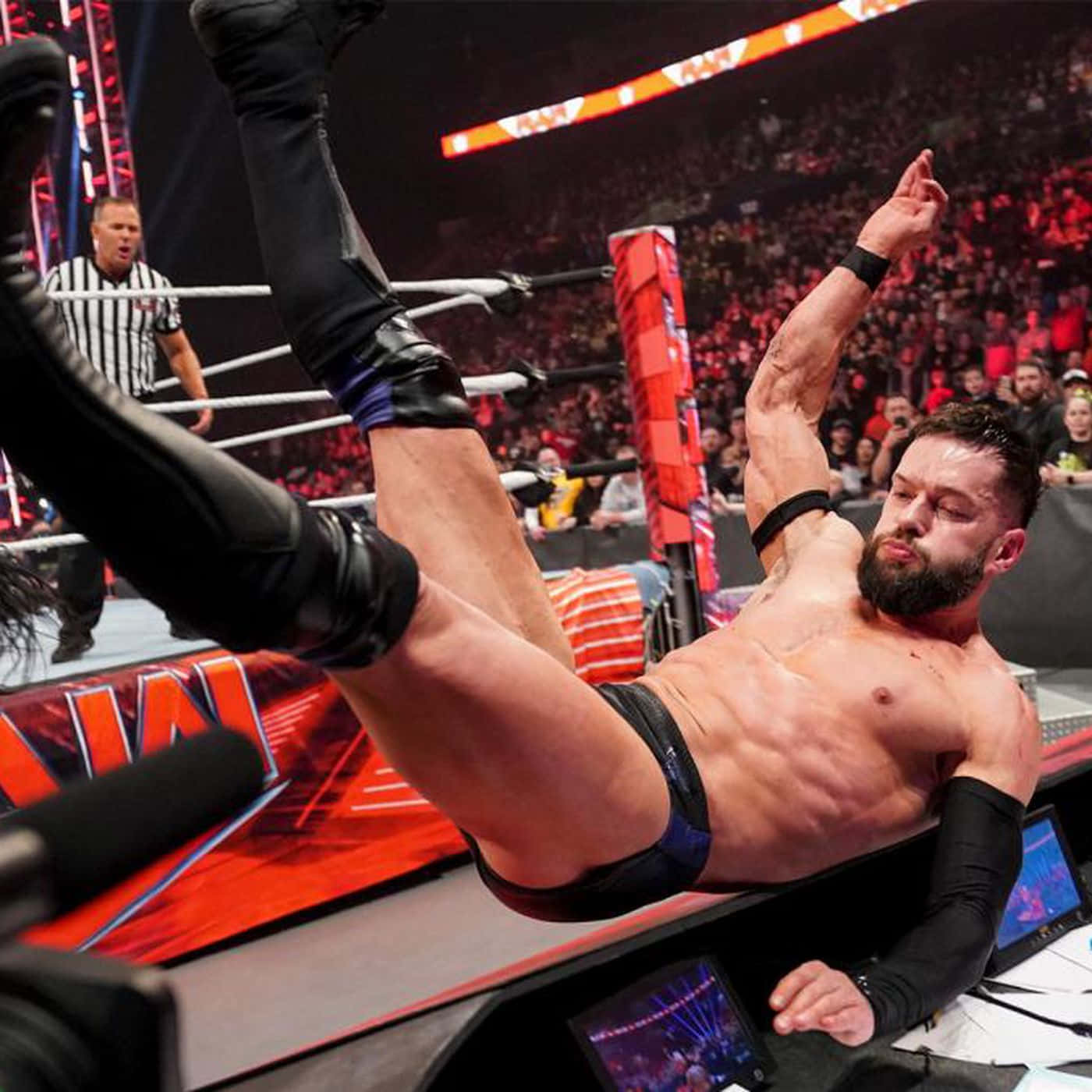 Finn Balor, ring ropes, crowd, HD Desktop Wallpaper