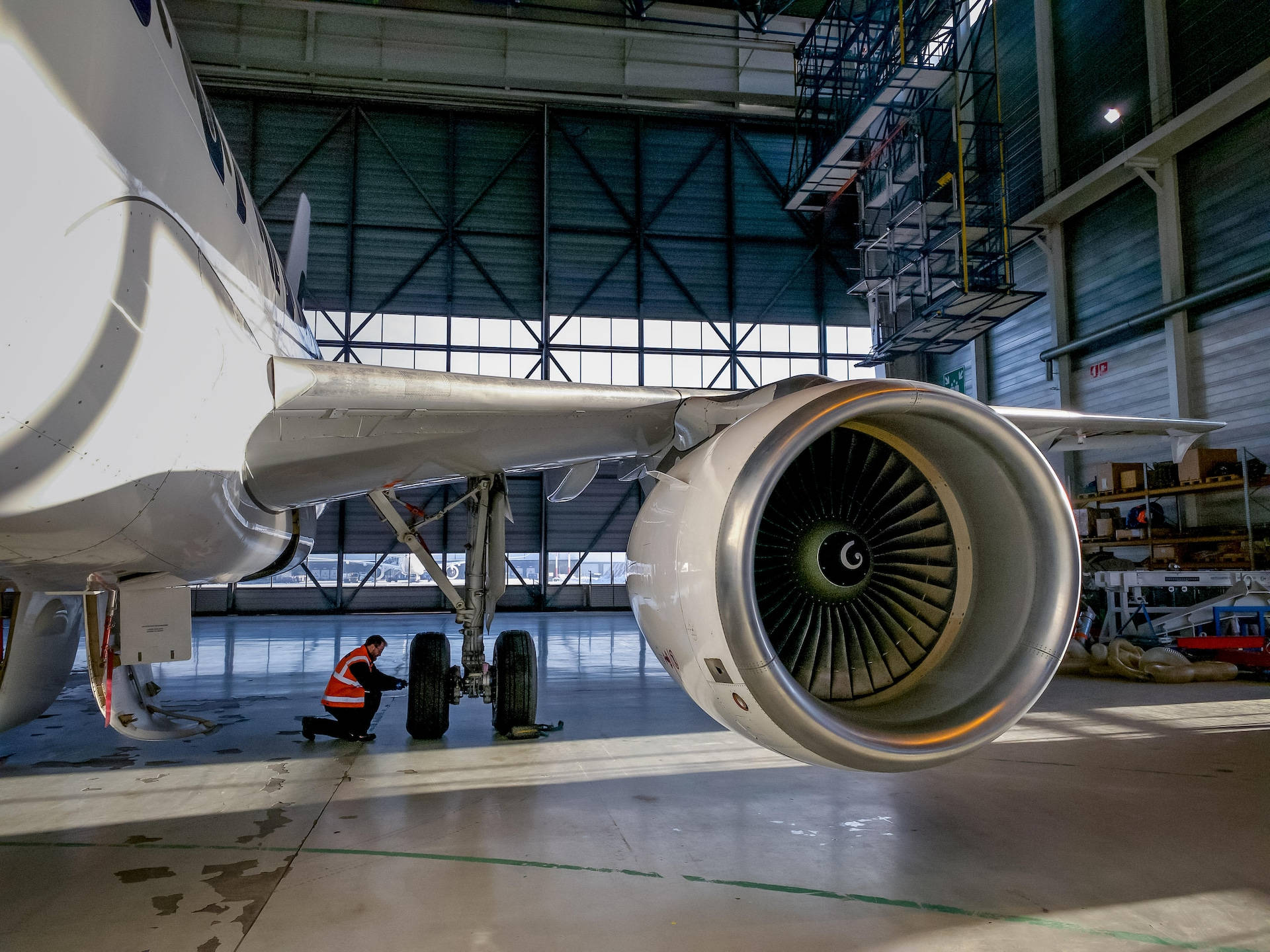 Finnair, landing gear, airplane engine, Full HD Desktop Wallpaper