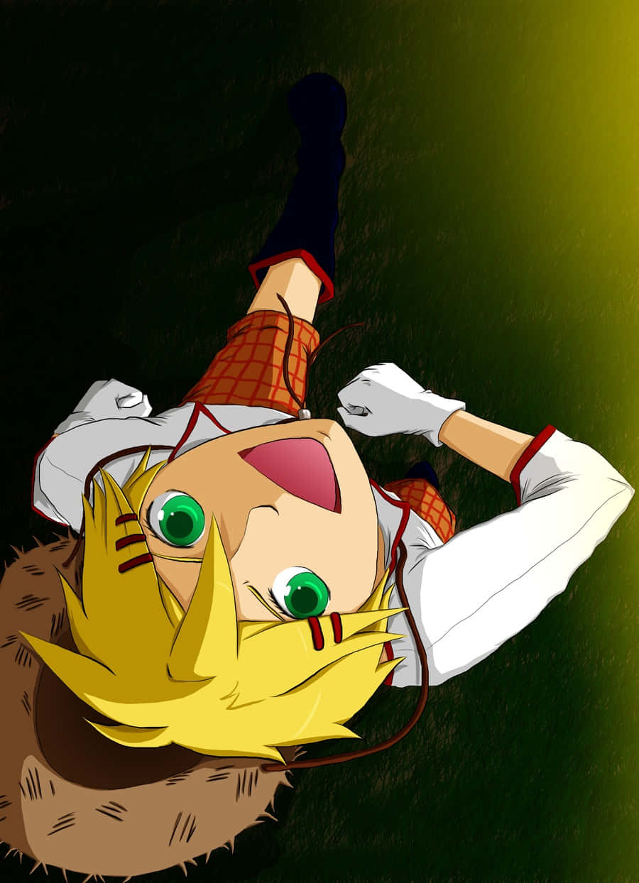 Finnian, spiky blonde hair, green eyes, SD Phone Wallpaper