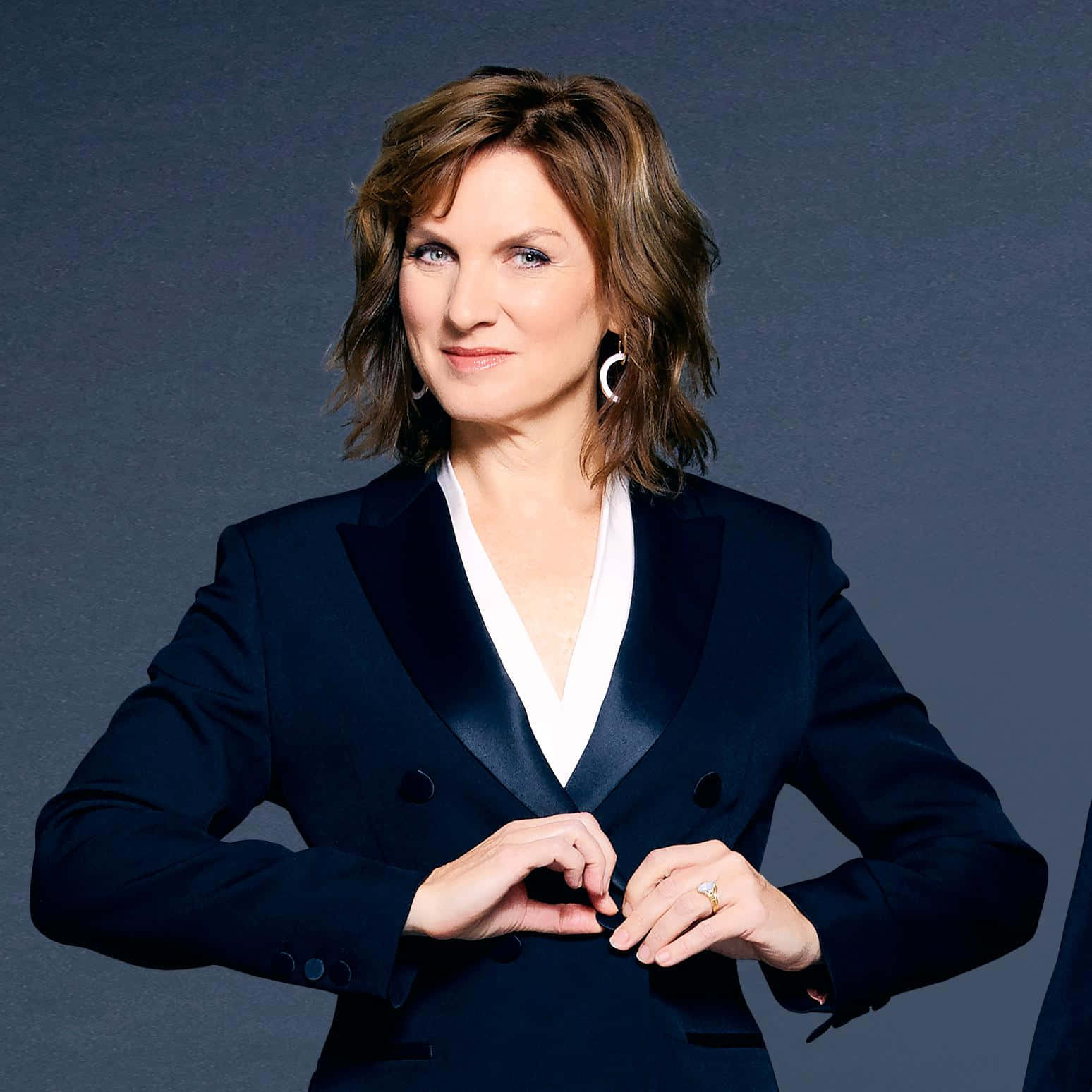 Fiona Bruce, navy blazer, white shirt, HD Desktop Wallpaper