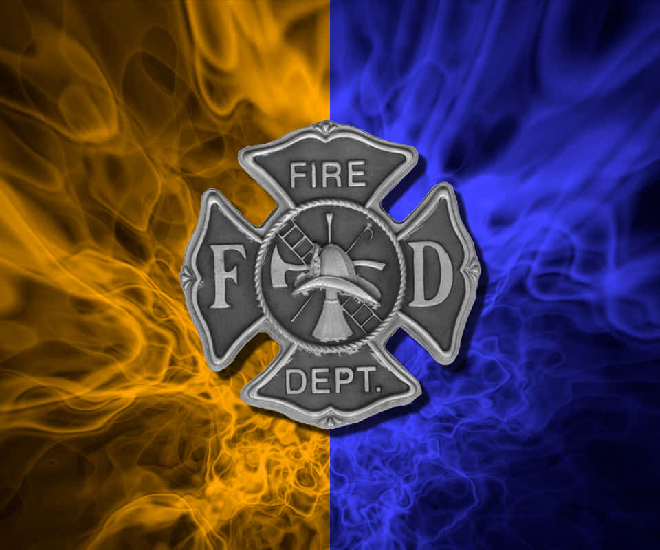 Fire Department, silver, orange, SD Desktop Wallpaper