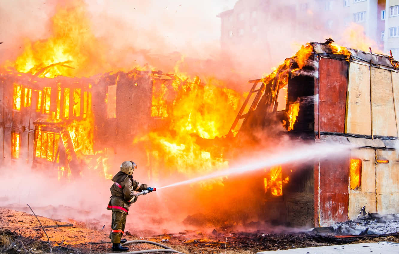Fire Department, flaming complex, raging fire, HD Desktop Wallpaper
