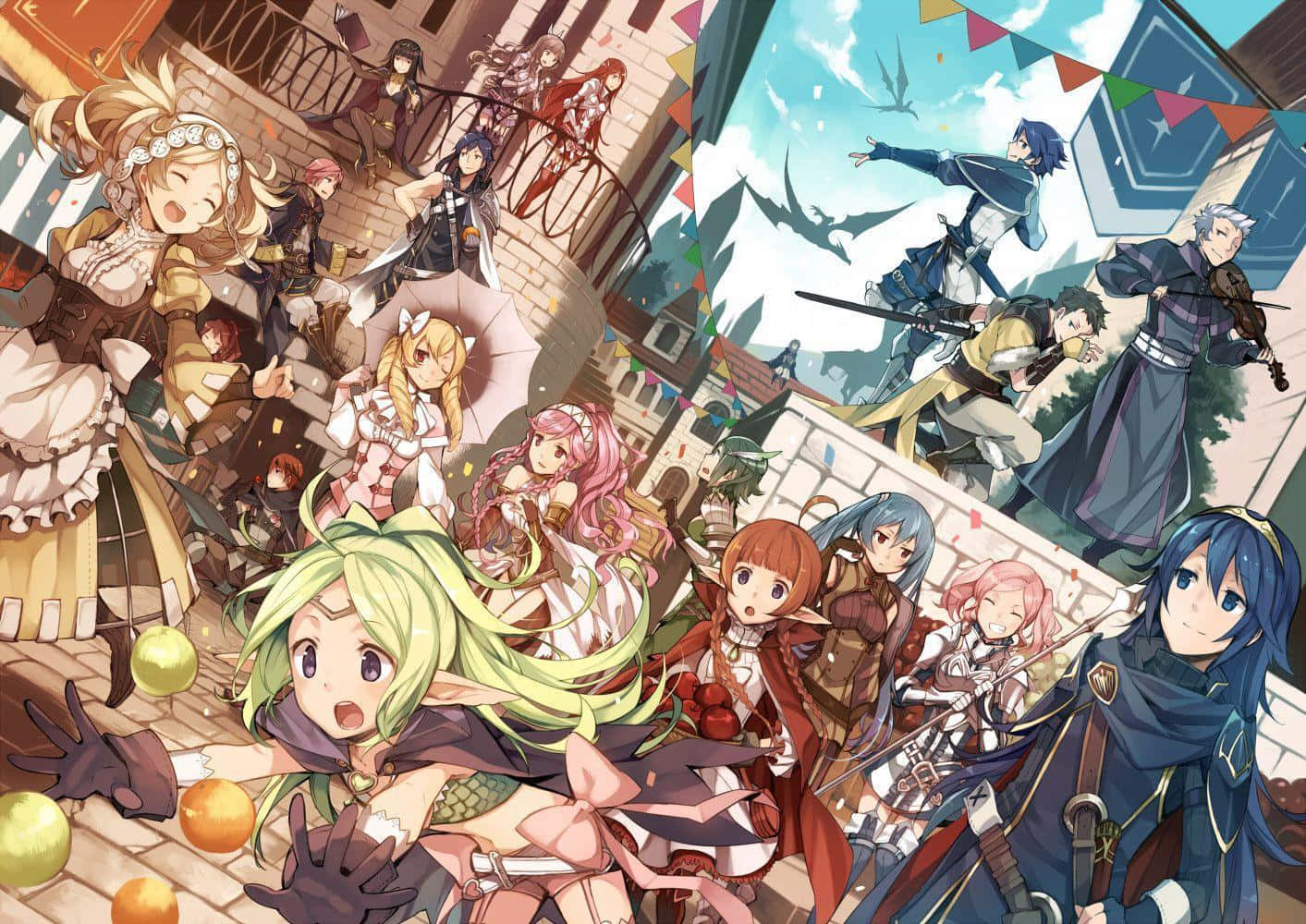 Fire Emblem Fates, anime illustration, fantasy characters, HD Desktop Wallpaper