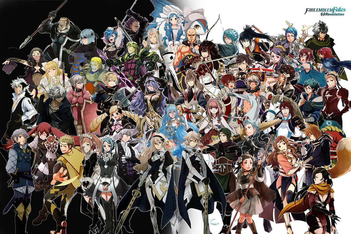 Fire Emblem Fates, anime-style, group portrait, SD Desktop Wallpaper