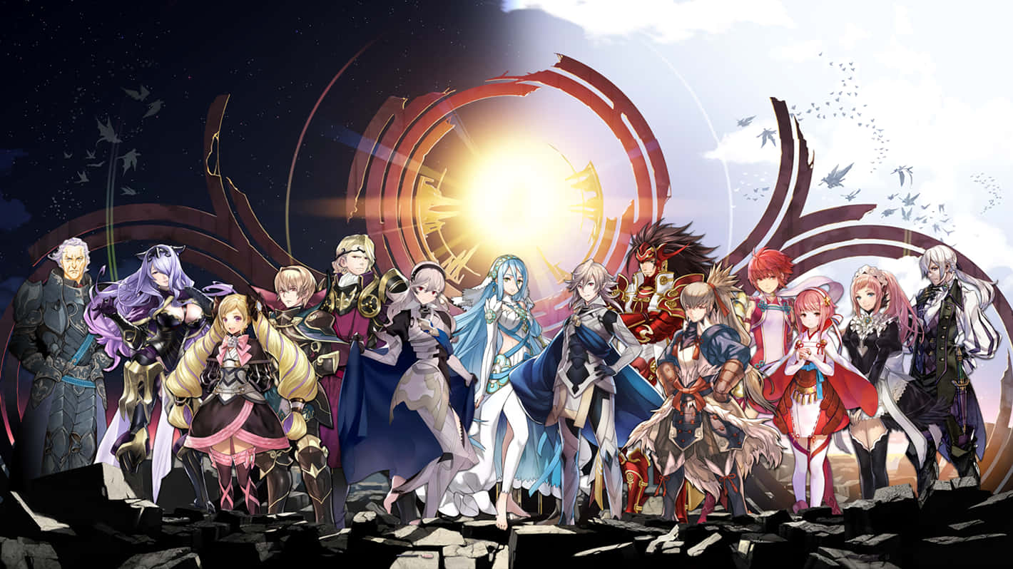 Fire Emblem Fates, cosmic portal, starry sky, HD Desktop Wallpaper