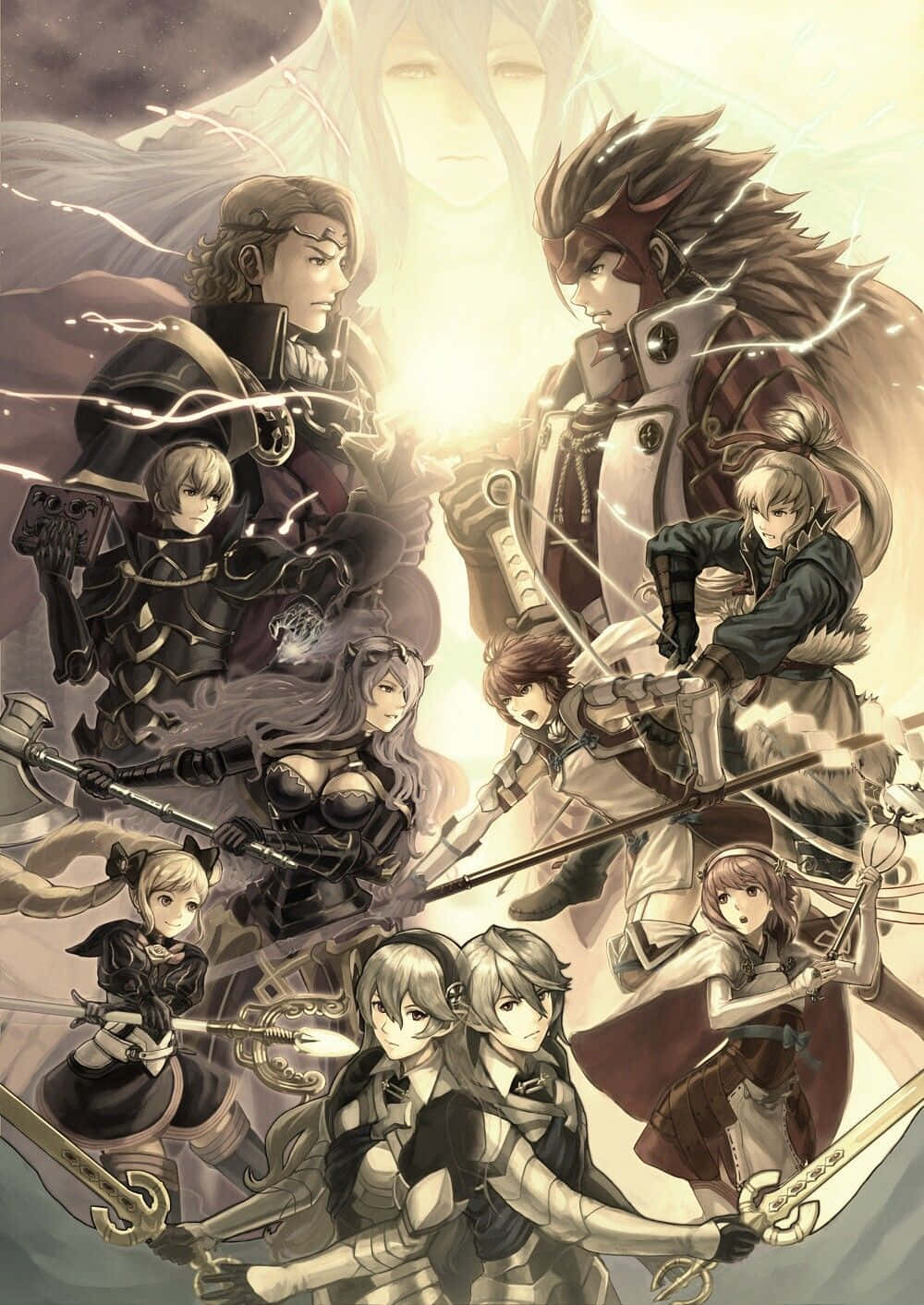 Fire Emblem Fates, Sepia, anime illustration, HD Phone Wallpaper