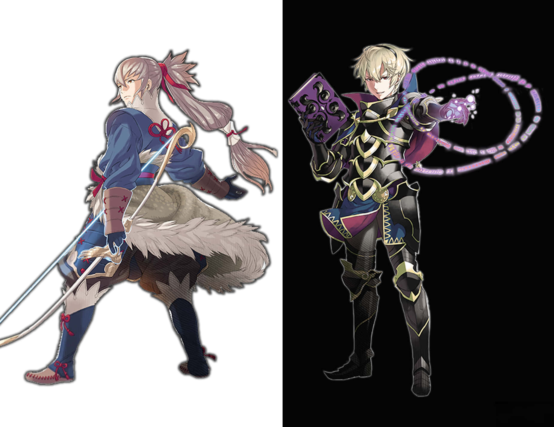 Fire Emblem Fates, blue fur-trimmed outfit, black armor, HD Desktop Wallpaper