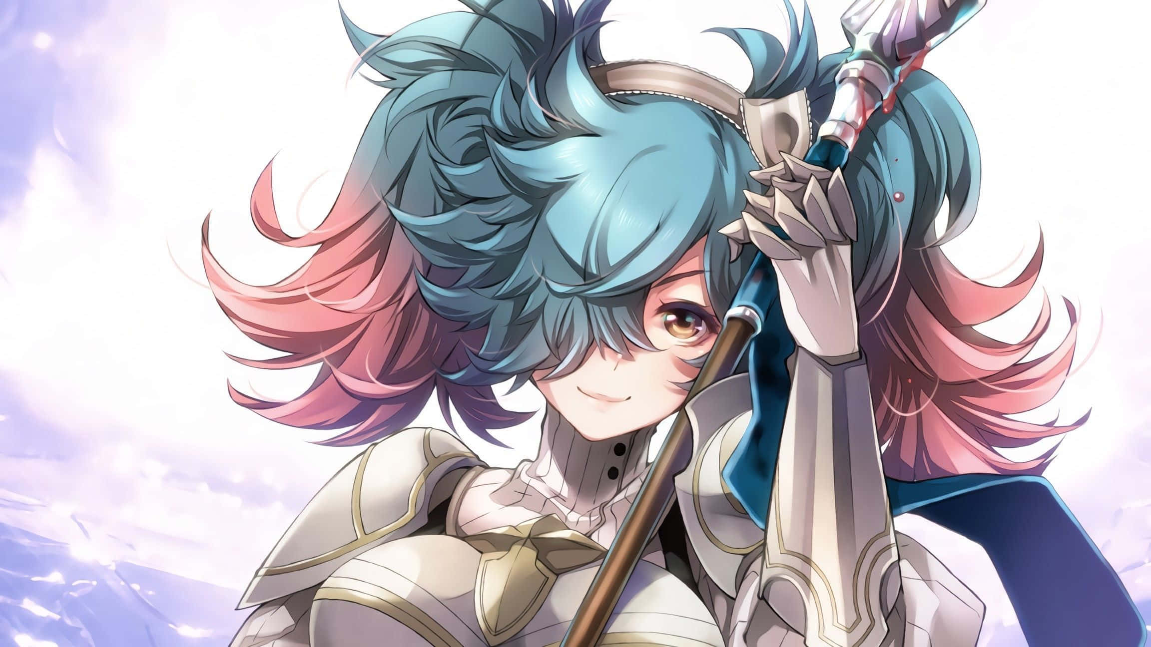 Fire Emblem Fates, anime girl, blue and pink hair, Full HD Desktop Wallpaper