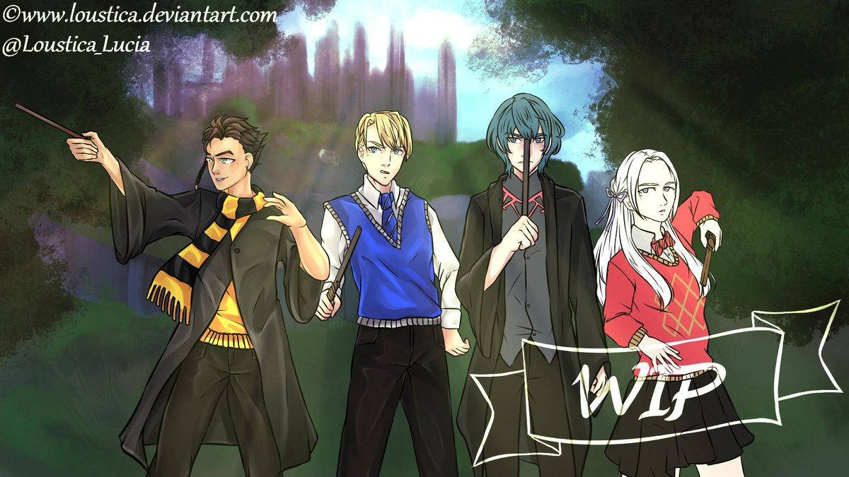 Fire Emblem Three Houses, anime-style students, school uniforms, SD Desktop Wallpaper