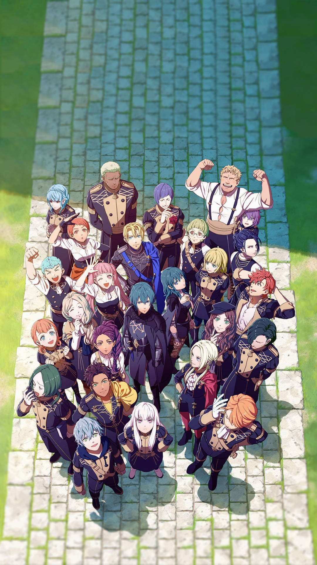 Fire Emblem: Three Houses, elite group of warriors, anime group of diverse characters, Full HD Phone Wallpaper