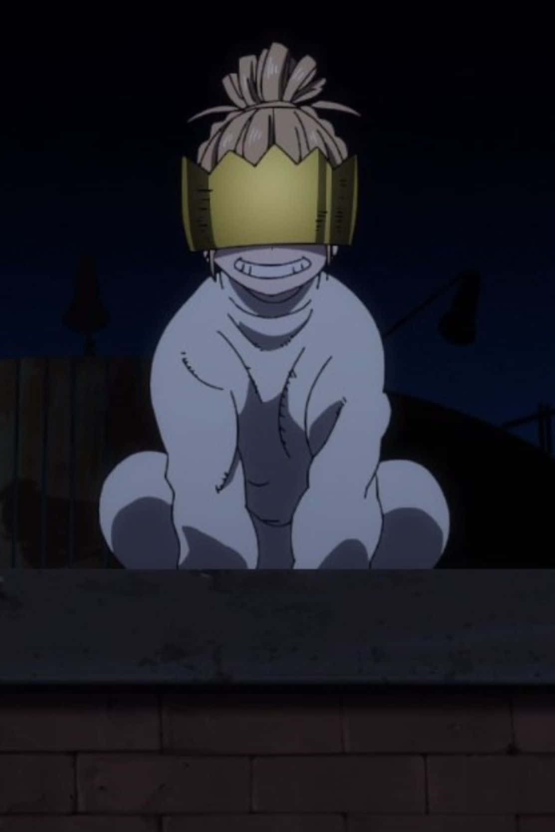 Fire Force Haumea, night scene, golden crown, HD Phone Wallpaper