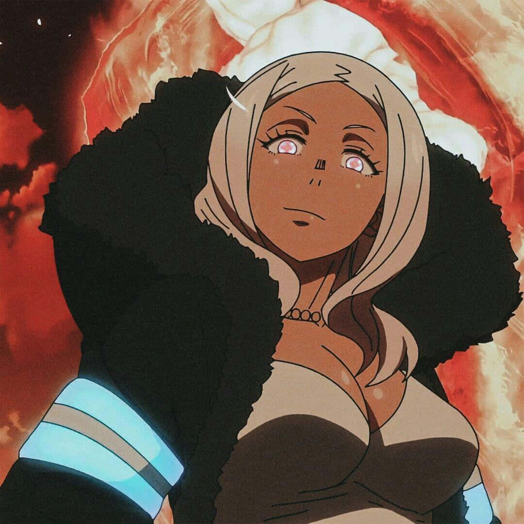 Fire Force Hibana, anime woman, blonde hair, SD Desktop Wallpaper