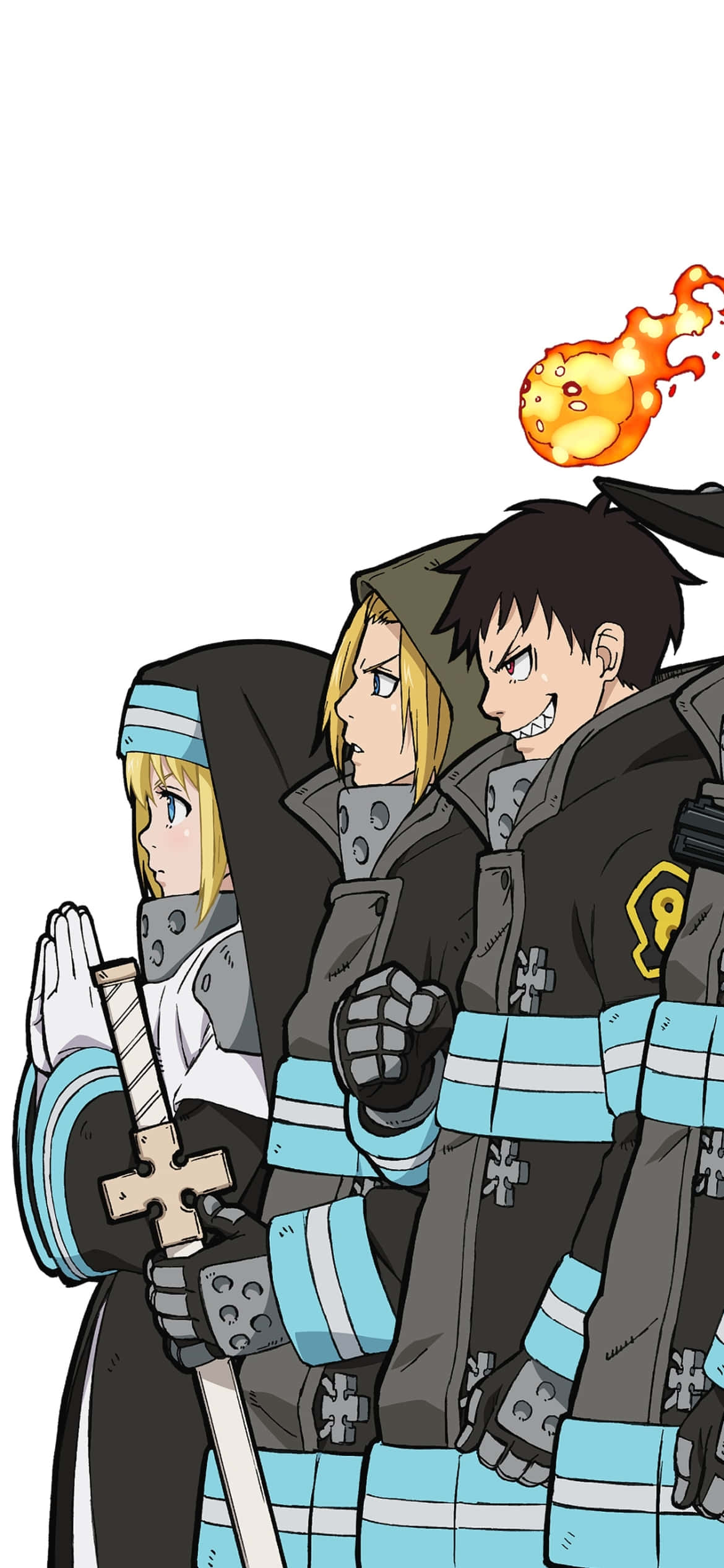 Fire Force, Iris, anime firefighters, Full HD Phone Wallpaper