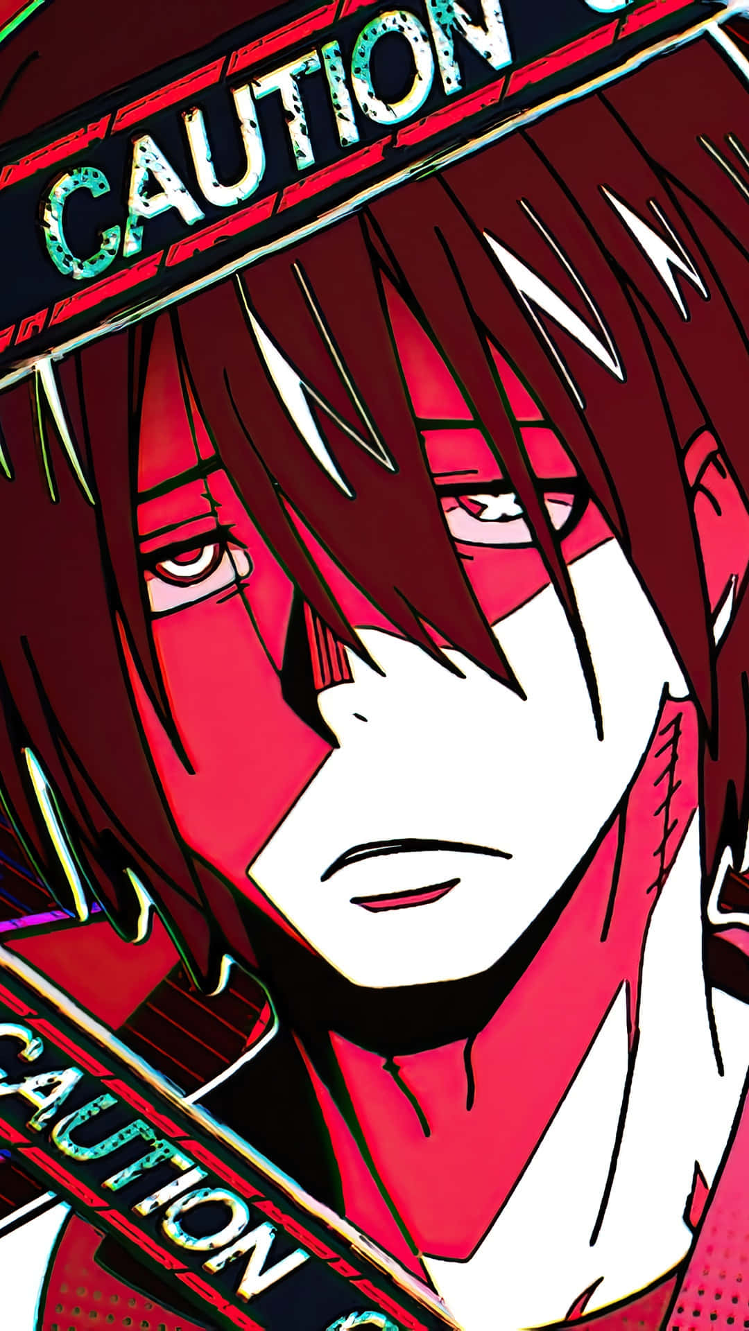 Fire Force Joker, red hair, intense eyes, Full HD Phone Wallpaper