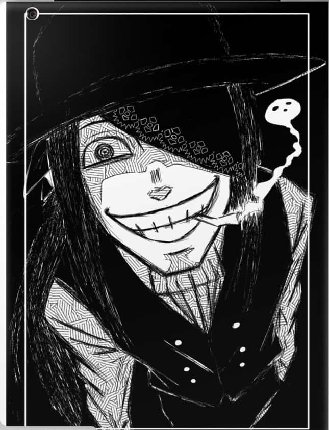 Fire Force Joker, anime character, wide grin, SD Phone Wallpaper
