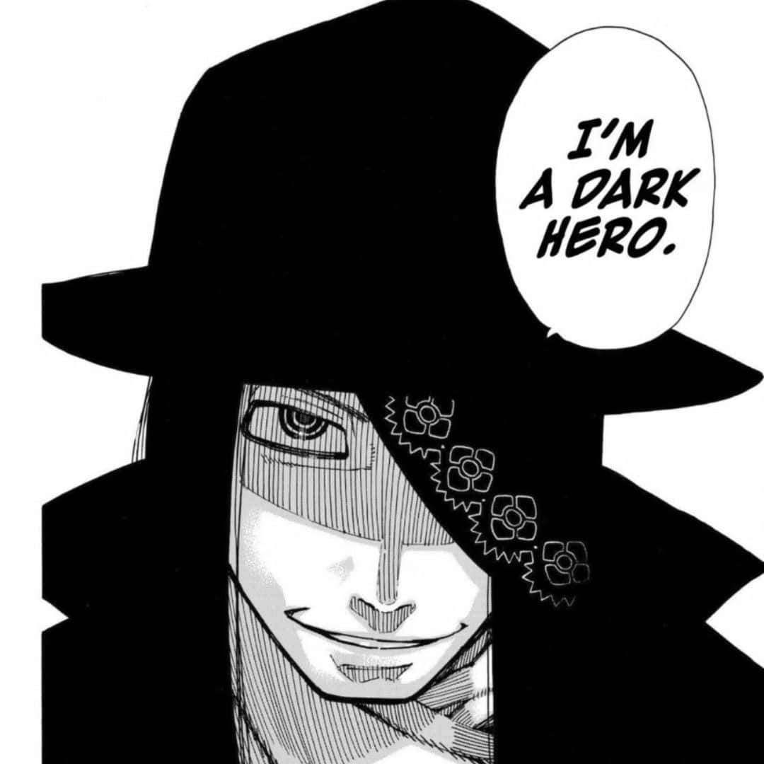 Joker, Fire Force, black-and-white anime character, SD Desktop Wallpaper