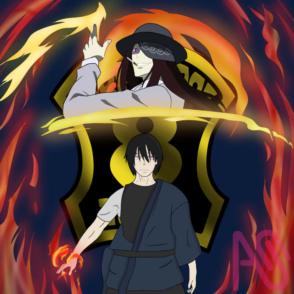 Fire Force Joker, fiery emblem, anime characters, SD Desktop Wallpaper