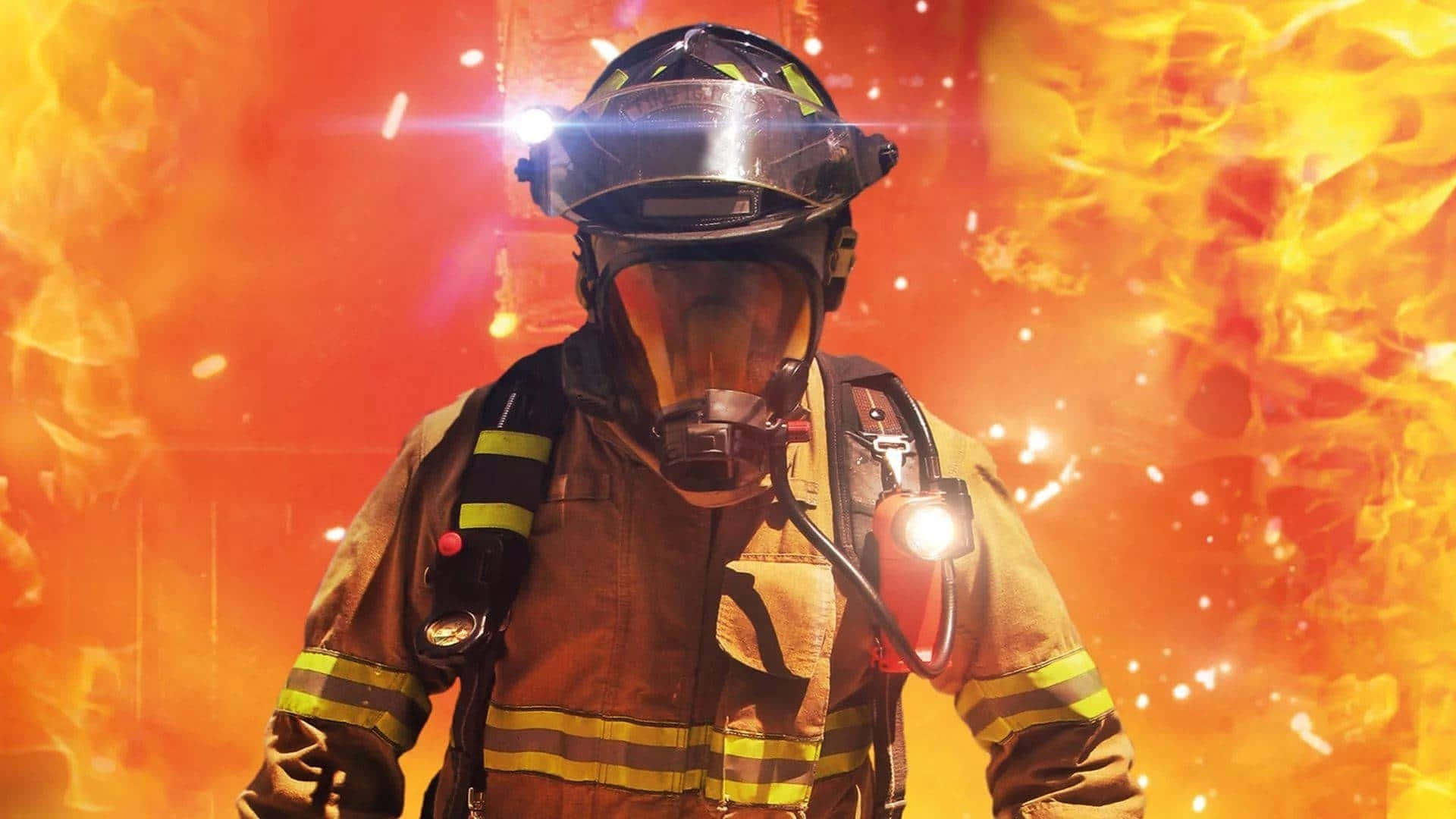 fire department, firefighter, full gear, Full HD Desktop Wallpaper