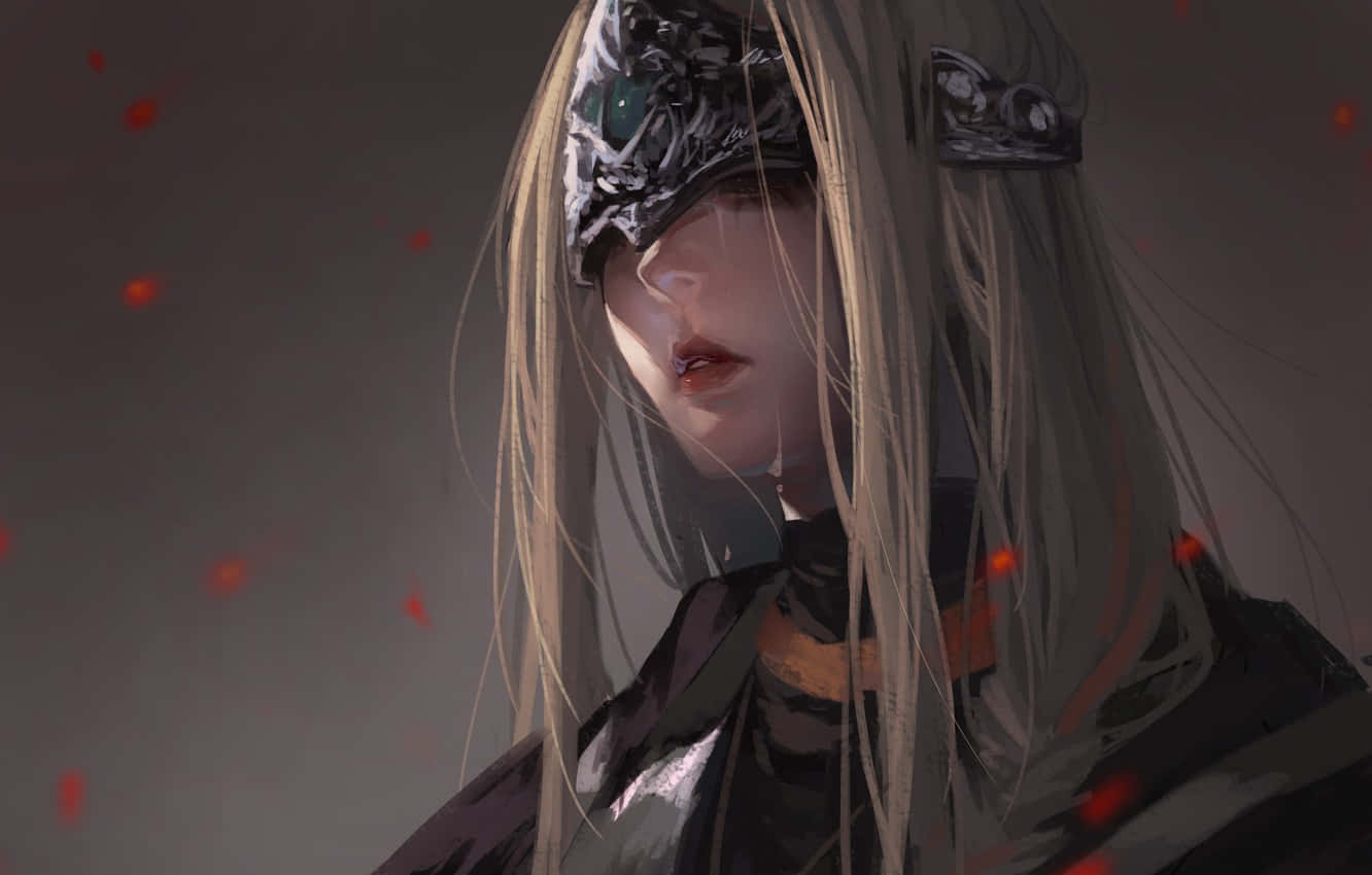Fire Keeper, anime girl, long blonde hair, HD Desktop Wallpaper