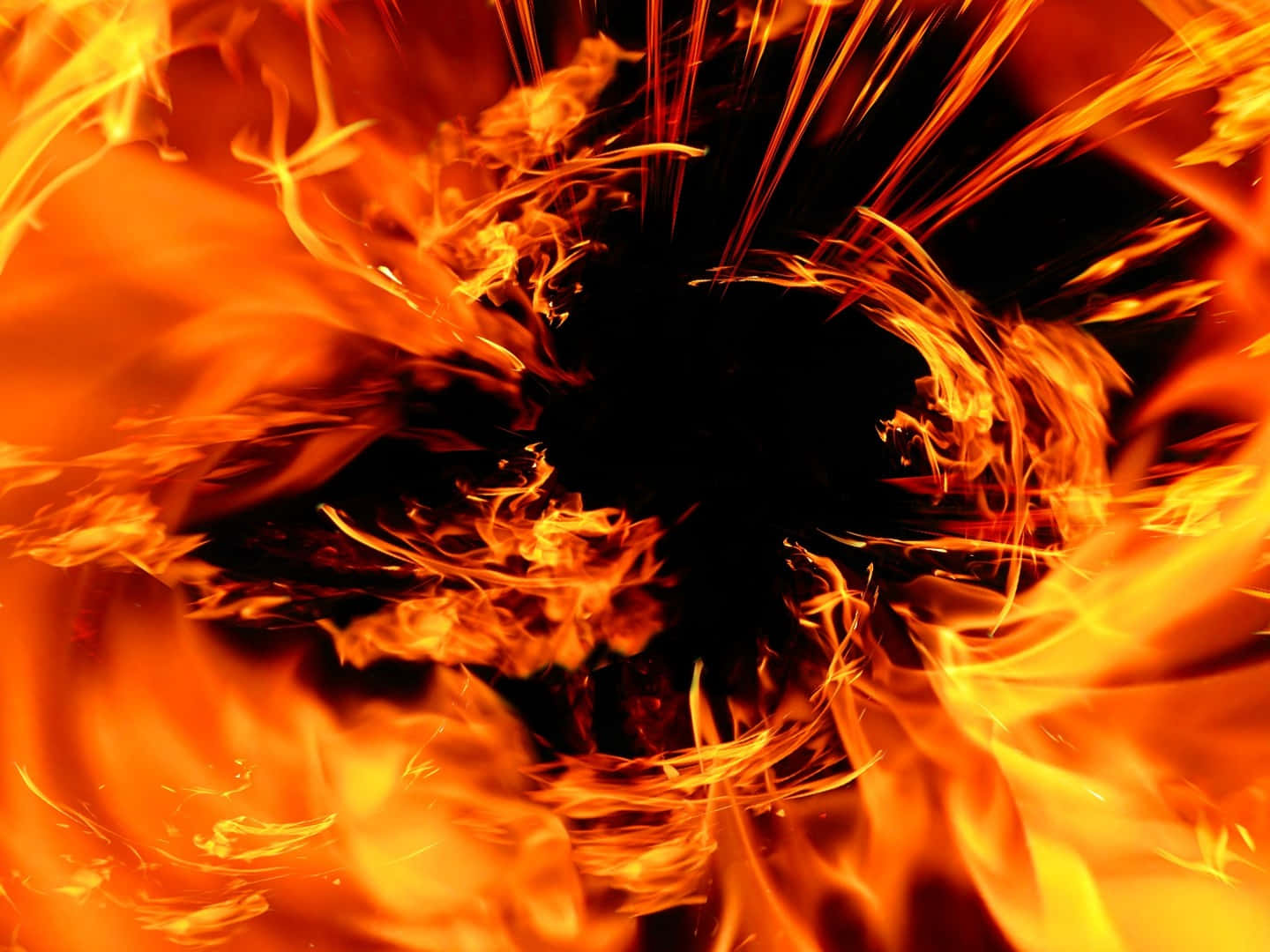 cool flames, orange fire, swirling flames, HD Desktop Wallpaper