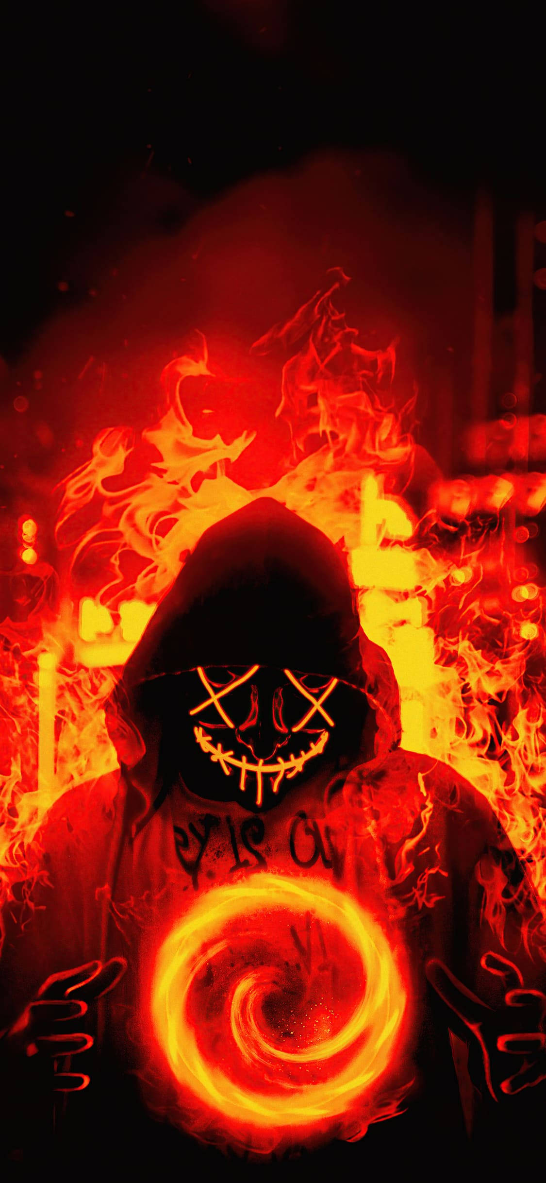 X eyes, glowing X eyes, jagged grin, Full HD Phone Wallpaper
