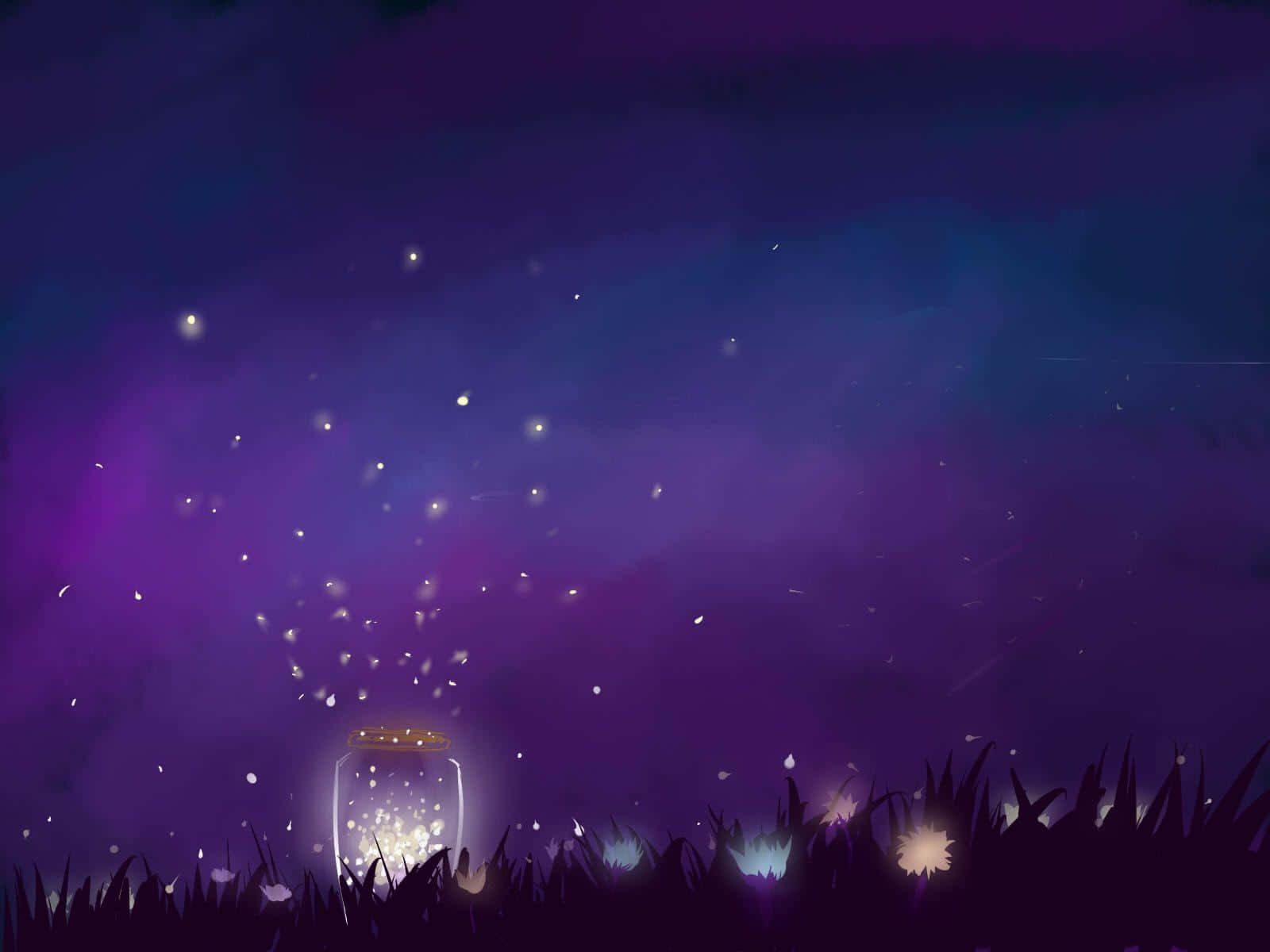 Firefly HD, glowing jar, fireflies, HD Desktop Wallpaper
