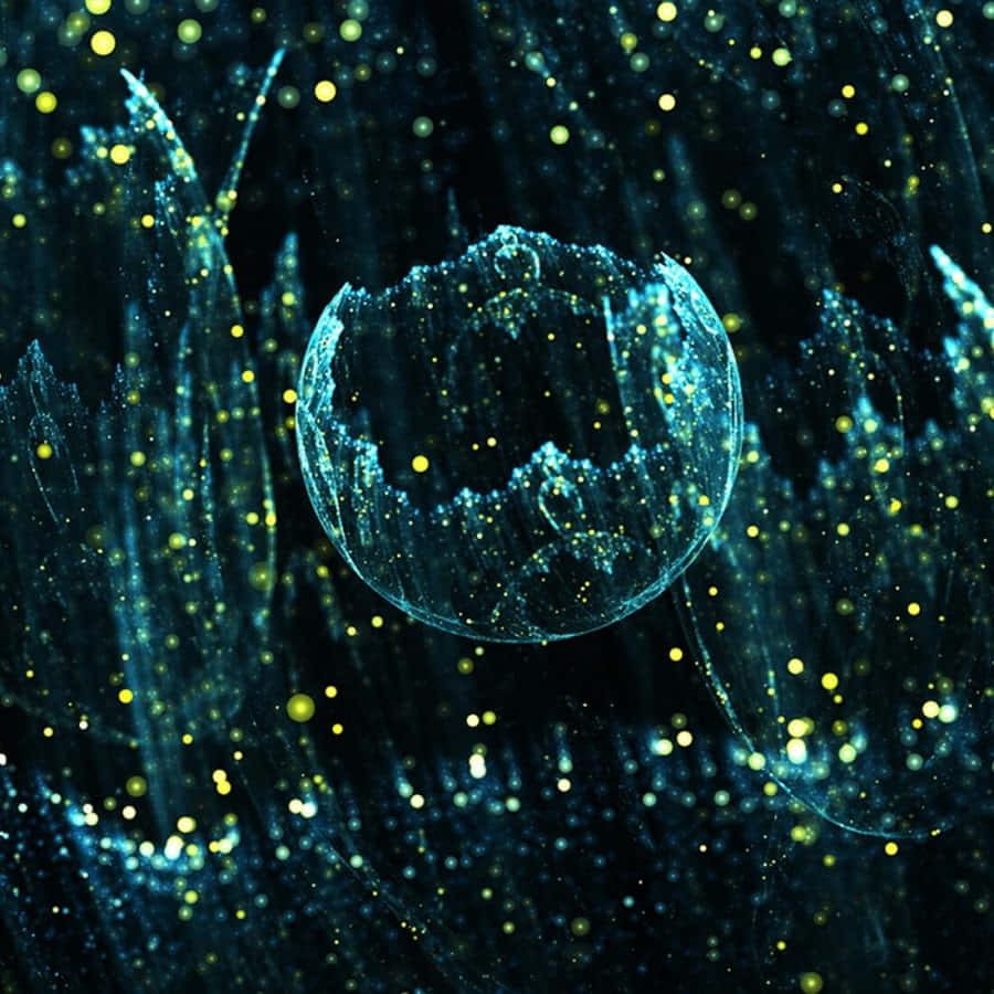 Firefly HD, glowing translucent sphere, swirling blue tendrils, SD Desktop Wallpaper