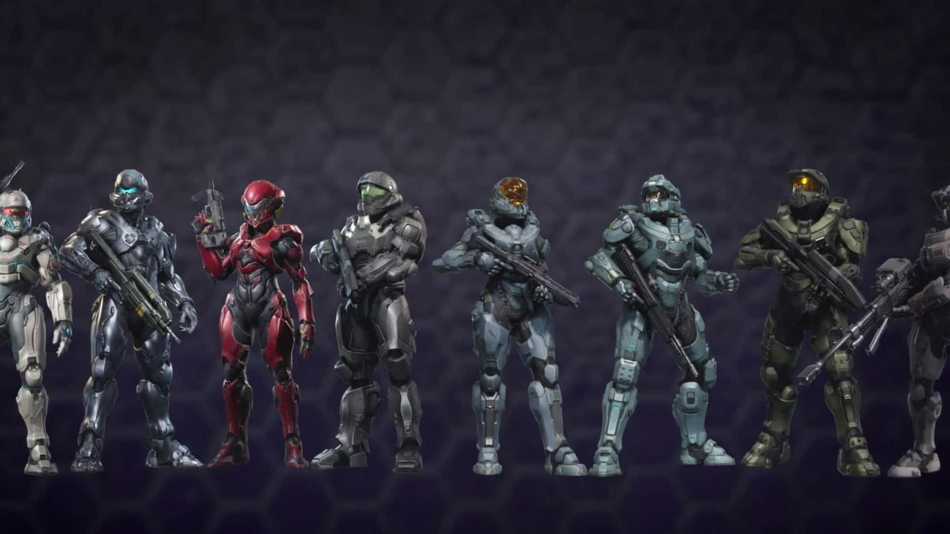 Fireteam Osiris, futuristic combat gear, dark hexagonal patterned background, Full HD Desktop Wallpaper