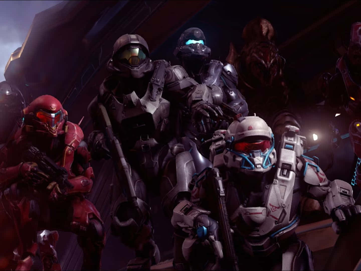Fireteam Osiris, futuristic combat gear, dimly lit sci-fi corridor, HD Desktop Wallpaper