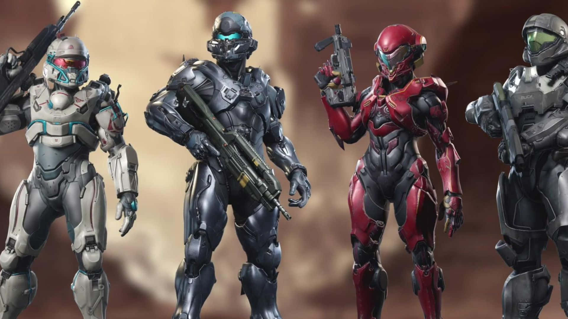 Fireteam Osiris, futuristic combat gear, dusty desert backdrop, Full HD Desktop Wallpaper
