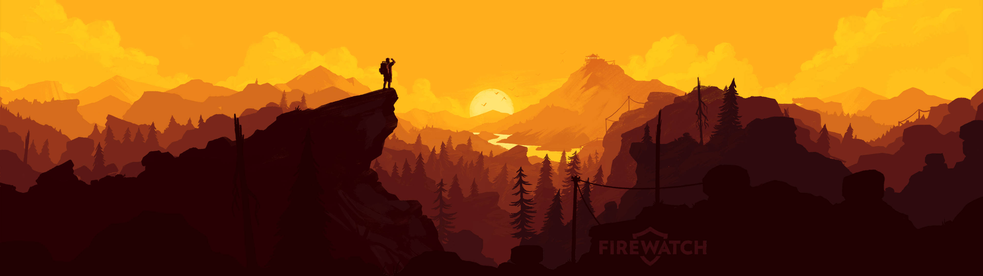 Firewatch, 3840X1080, sunset, 4K Desktop Wallpaper