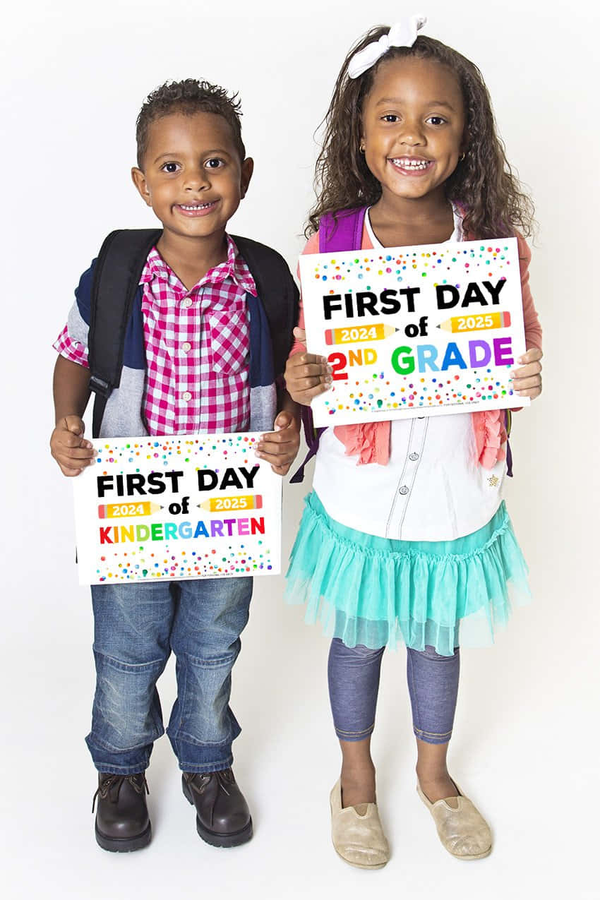 first day of school, kindergarten, second grade, SD Phone Wallpaper