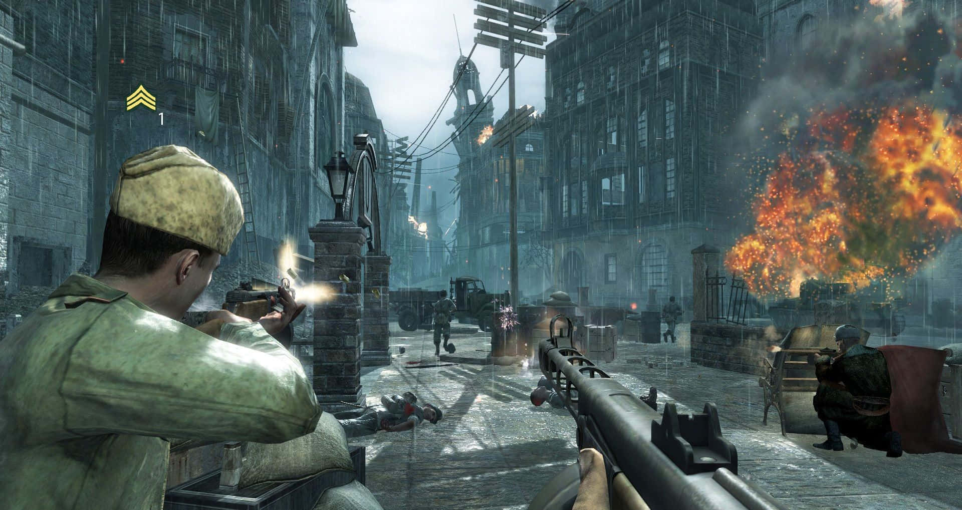 first-person shooter, soldier, rifle, Full HD Desktop Wallpaper