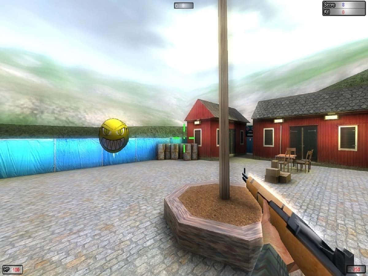 first-person shooter, futuristic world, rifle, SD Desktop Wallpaper
