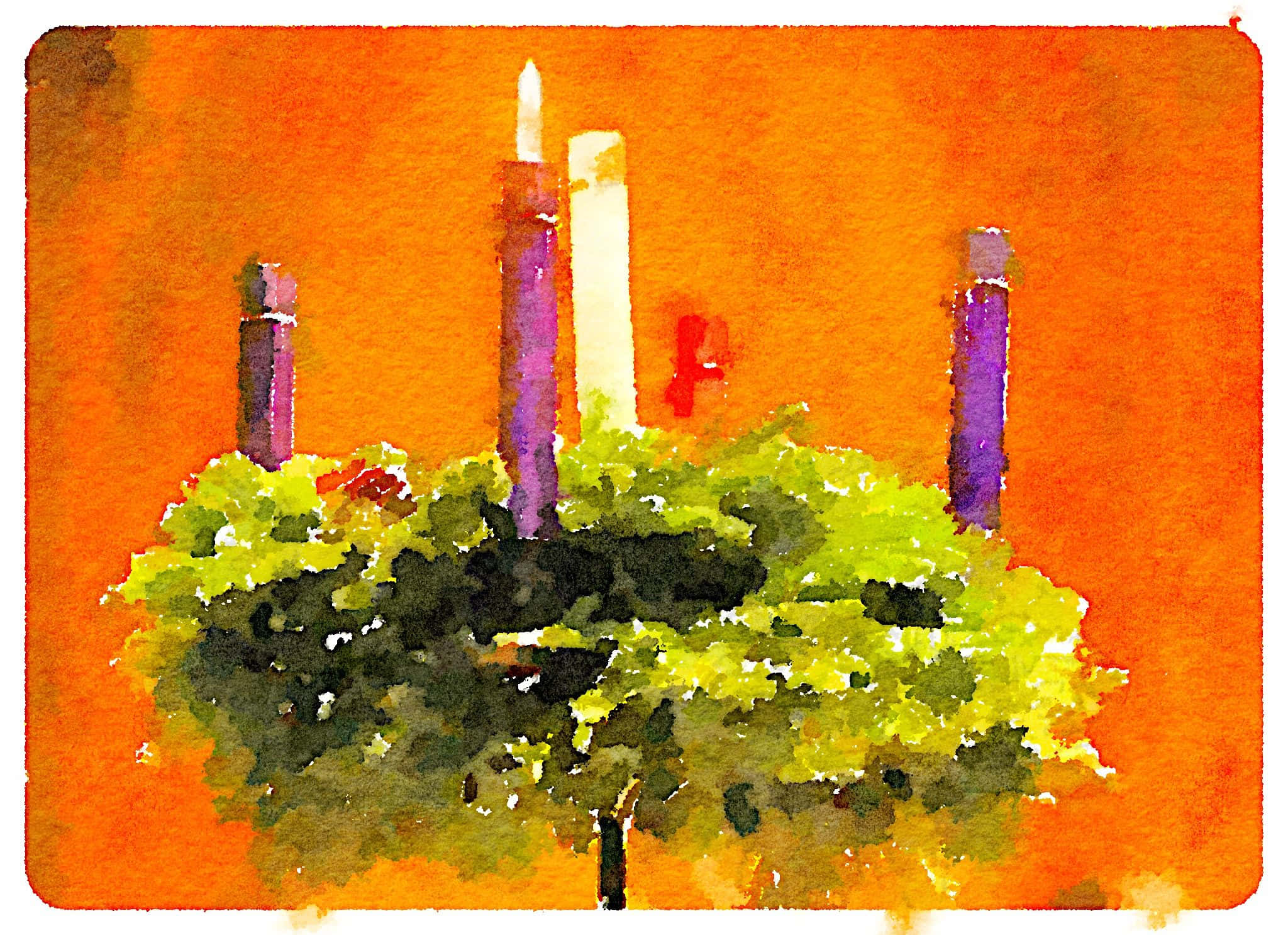 purple Advent candle, Advent wreath, four candles, Full HD Desktop Wallpaper