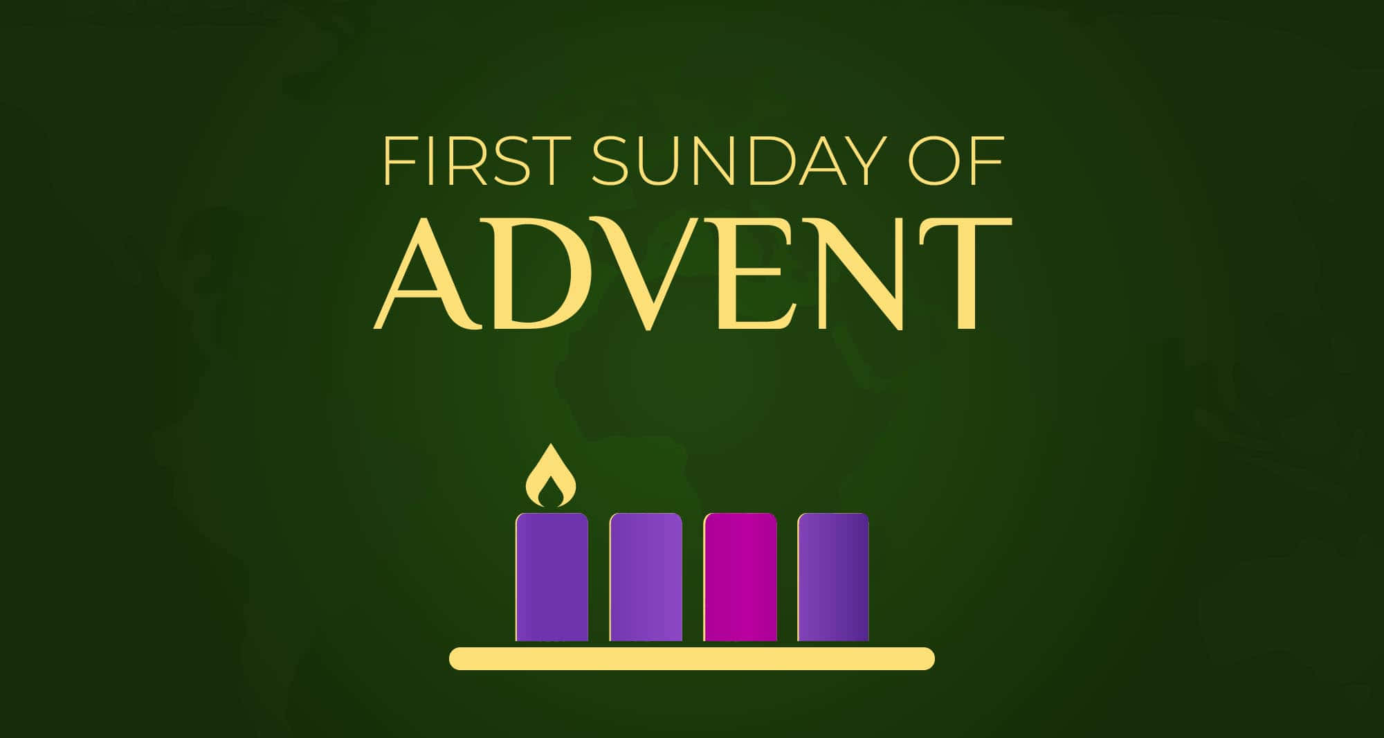 first sunday of advent, purple candles, lit candle, Full HD Desktop Wallpaper