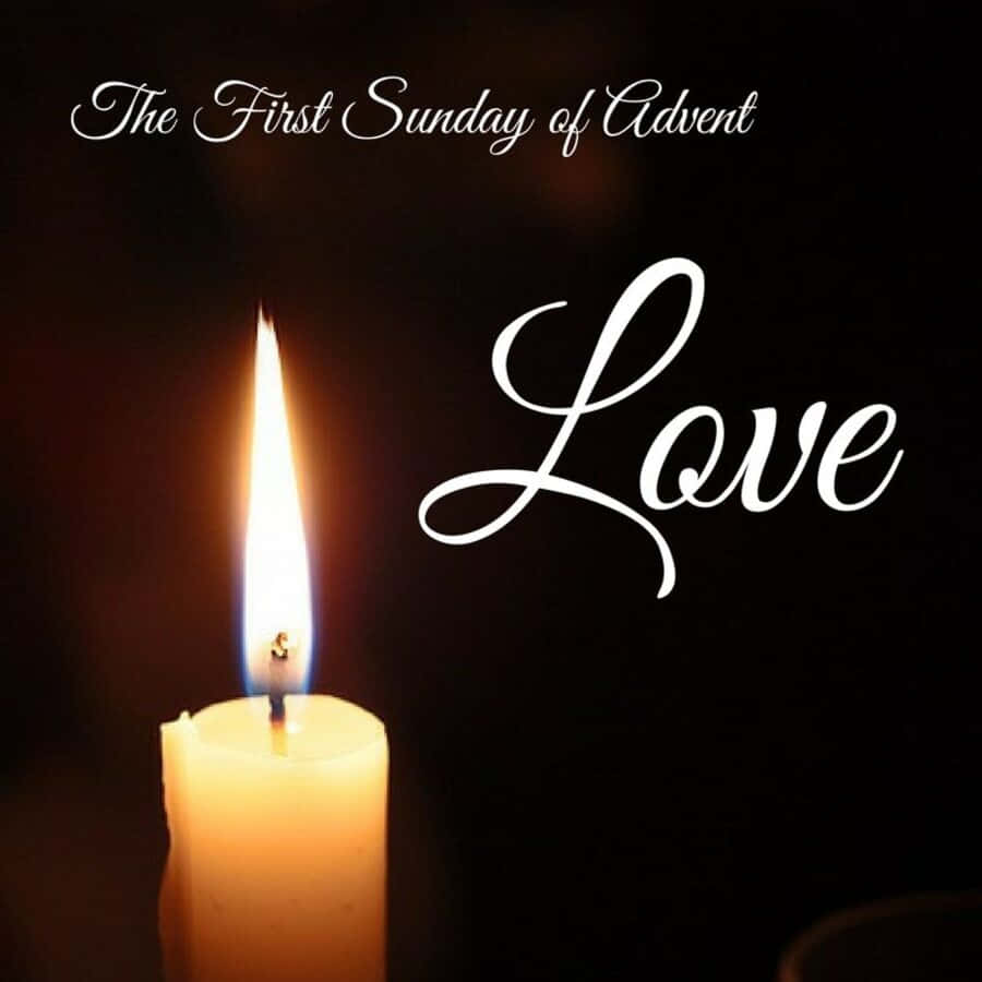First Sunday Of Advent, lit candle, warm light, SD Desktop Wallpaper